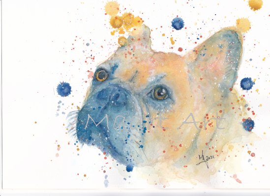 Painting of French Bulldog